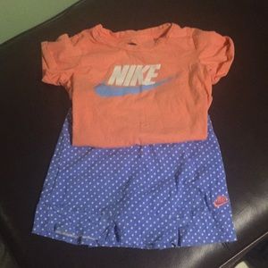 Kids Nike skirt and shirt set